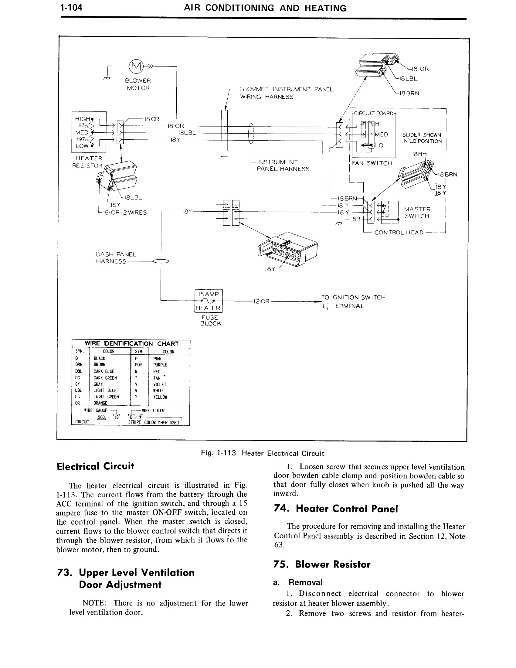 1971 Cadillac Shop Manual- AC and Heating Page 104 of 106